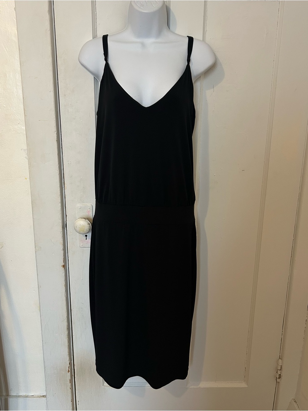 Veronica M Black Slip Dress